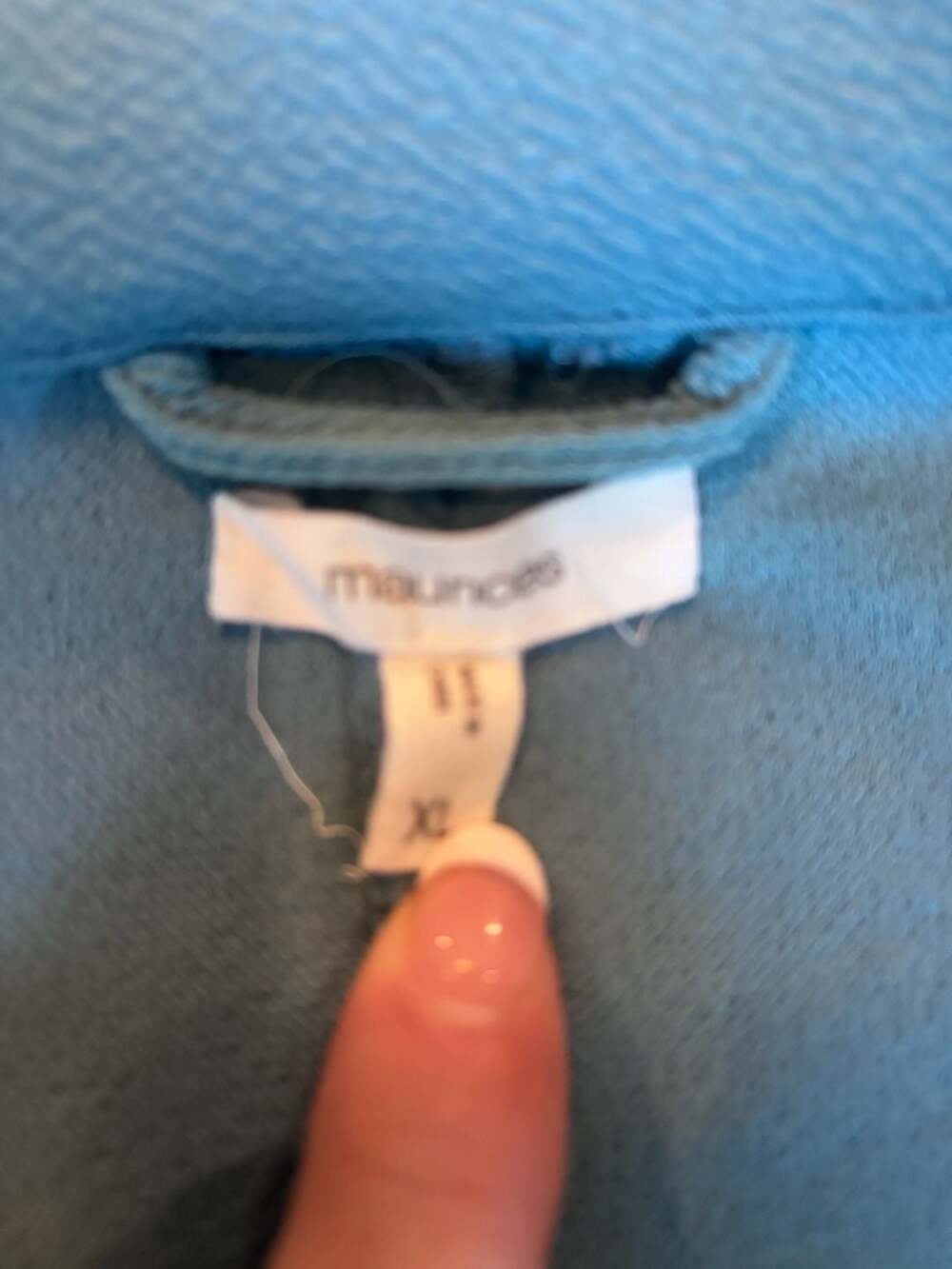 Maurices Teal Blue Open Front Blazer Jacket XL
